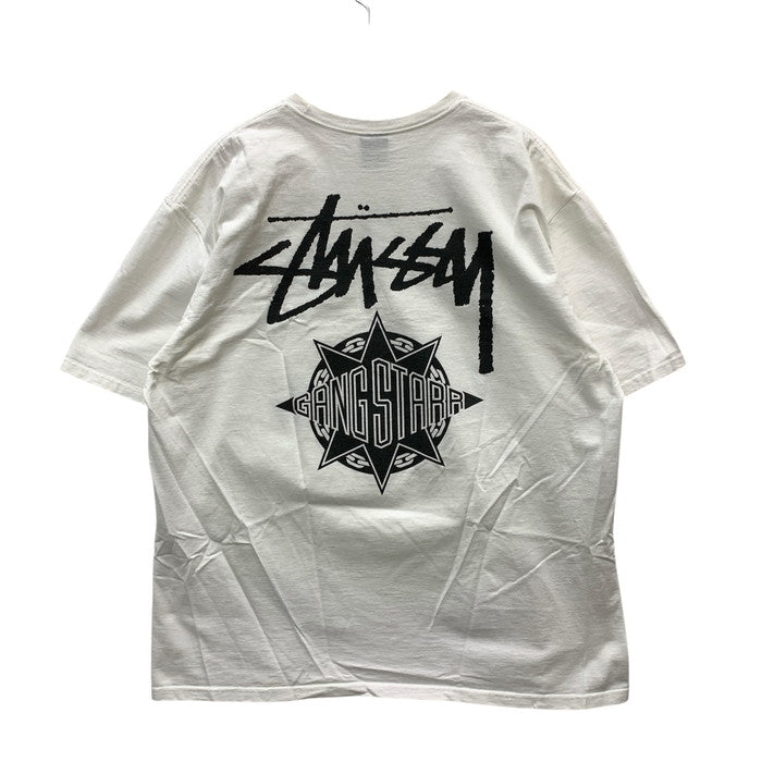 【中古品】【メンズ】 STUSSY ステューシー GANG STARR TEE 半袖Tシャツ カットソー トップス ブランド 古着 142-250202-gm-23-fuz サイズ：XL カラー：ホワイト 万代Net店