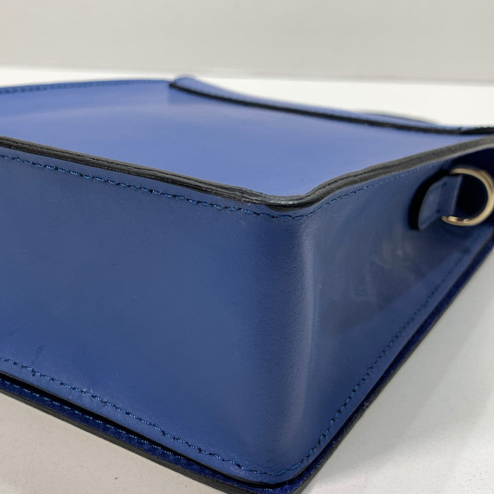 【中古品】【レディース】 MAISONVINCENT メゾンヴァンサン レザー チェーン バッグ ショルダーバッグ ハンドバッグ ブランド カバン 188-250309-gm-34-fuz カラー：ブルー 万代Net店