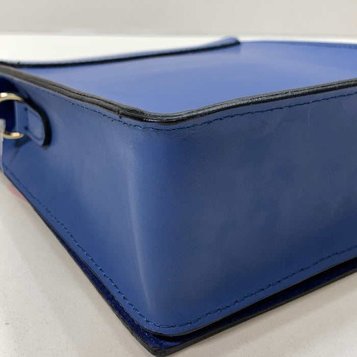 【中古品】【レディース】 MAISONVINCENT メゾンヴァンサン レザー チェーン バッグ ショルダーバッグ ハンドバッグ ブランド カバン 188-250309-gm-34-fuz カラー：ブルー 万代Net店