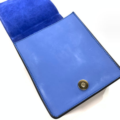 【中古品】【レディース】 MAISONVINCENT メゾンヴァンサン レザー チェーン バッグ ショルダーバッグ ハンドバッグ ブランド カバン 188-250309-gm-34-fuz カラー：ブルー 万代Net店