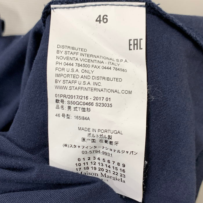 【中古品】【メンズ】 MAISON MARGIELA メゾンマルジェラ S50GC0466 半袖Tシャツ カットソー トップス ブランド 古着 141--gm-33-fuz サイズ：46 カラー：ネイビー 万代Net店