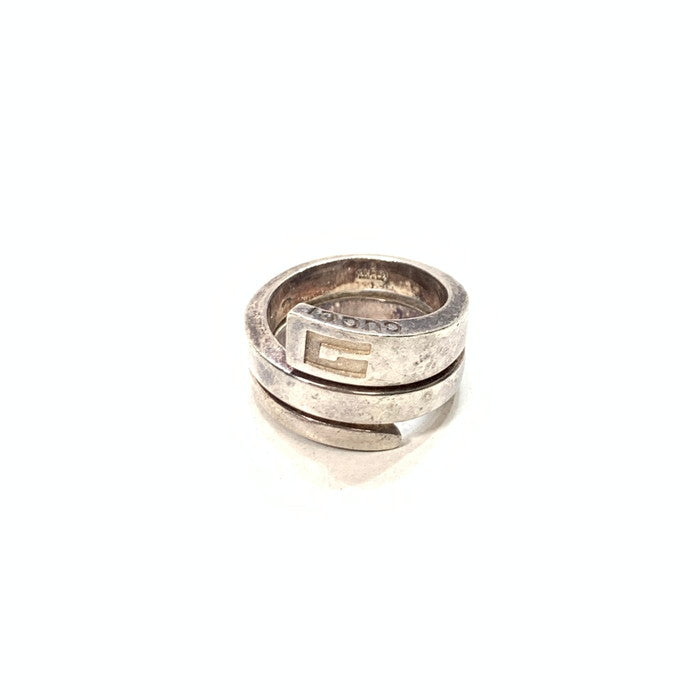 【中古品】【メンズ/レディース】 GUCCI グッチ Gロゴ スパイラル スネークリング ブランド アクセサリー 指輪 SILVER925 182-250215-gm-31-fuz サイズ：10号 万代Net店