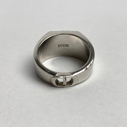 【中古品】【レディース】 Christian Dior クリスチャンディオール オブリーク SILVER925 シルバー 925刻印  シグネットリング 指輪 M 20号 182-250205-mh-10-fuz サイズ：20 カラー：シルバー 20号 万代Net店