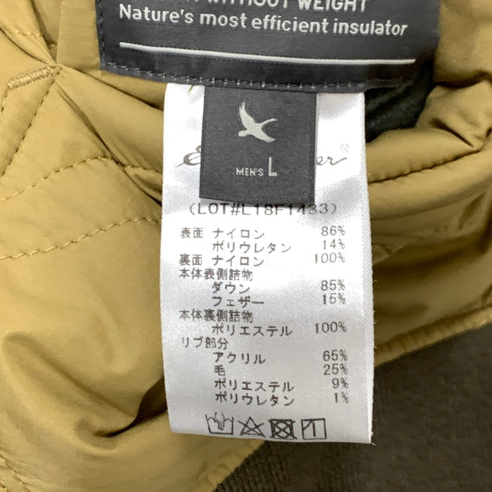 【中古品】【メンズ】 Eddie Bauer エディー・バウアー リバーシブルダウンジャケット アウター ブランド 古着 144-250208-gm-13-fuz サイズ：L カラー：オリーブ 万代Net店