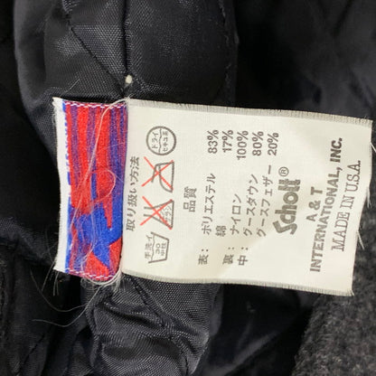 【中古品】【メンズ】 schott ショット USA製 ウールジャケット アウター ブランド 古着 145-250208-gm-09-fuz サイズ：40 カラー：チャコールグレー 万代Net店