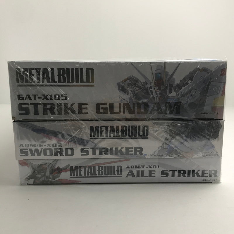 【中古品】 完備品 METAL BUILD ストライクガンダム -METAL BUILD 10th Ver.＆エール・ソード・ランチャーストライカーパックセット 056-260209-io-31-fuzh 万代Net店