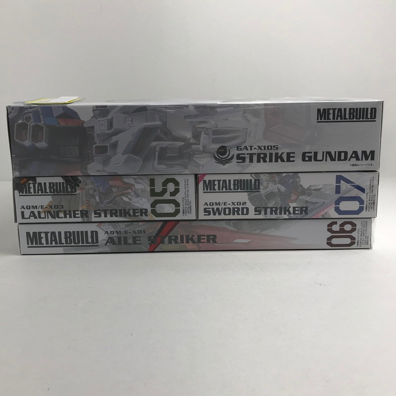 【中古品】 完備品 METAL BUILD ストライクガンダム -METAL BUILD 10th Ver.＆エール・ソード・ランチャーストライカーパックセット 056-260209-io-31-fuzh 万代Net店