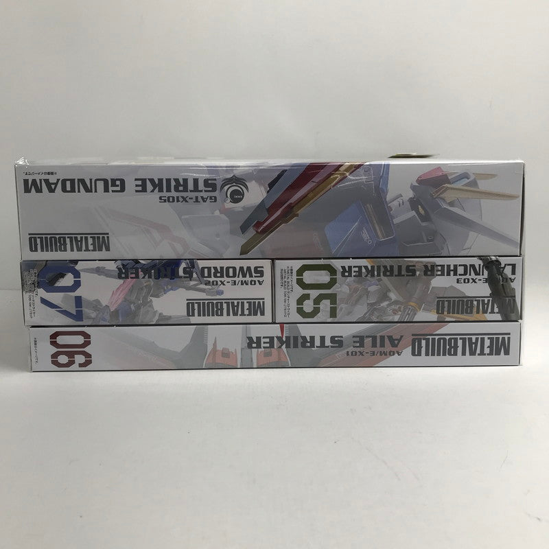 【中古品】 完備品 METAL BUILD ストライクガンダム -METAL BUILD 10th Ver.＆エール・ソード・ランチャーストライカーパックセット 056-260209-io-31-fuzh 万代Net店
