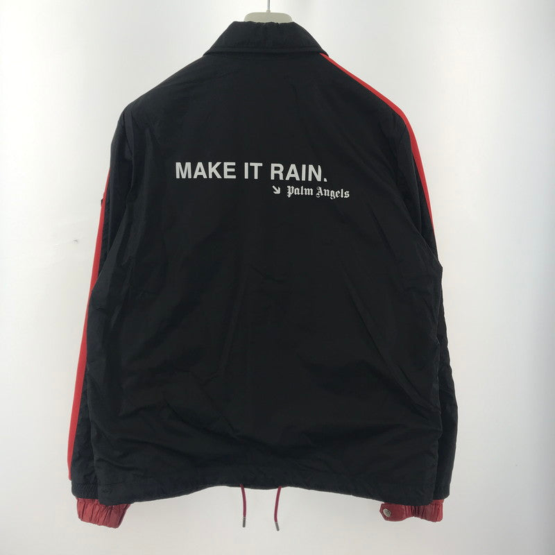 【中古品】【メンズ】  MONCLER PALM ANGELS TANGSI モンクレール パームエンジェルス コーチジャケット アウター ジャケット ブランド 古着 141-250211-mh-09-fuz サイズ：4 カラー：ブラック 万代Net店