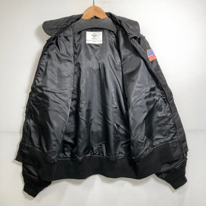 【中古品】【メンズ】 HOUSTON ヒューストン PATCH CWU-36 P FLIGHT JACKET パッチ フライト ジャケット ブランド 古着 145-250212-mh-10-fuz サイズ：XL カラー：ブラック 万代Net店