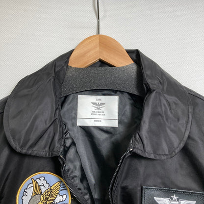 【中古品】【メンズ】 HOUSTON ヒューストン PATCH CWU-36 P FLIGHT JACKET パッチ フライト ジャケット ブランド 古着 145-250212-mh-10-fuz サイズ：XL カラー：ブラック 万代Net店