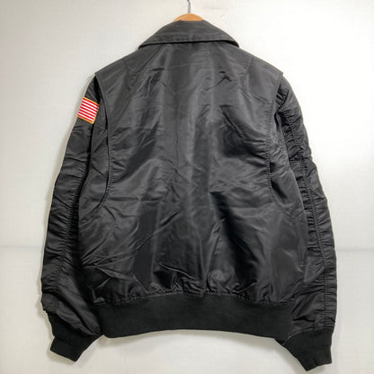 【中古品】【メンズ】 HOUSTON ヒューストン PATCH CWU-36 P FLIGHT JACKET パッチ フライト ジャケット ブランド 古着 145-250212-mh-10-fuz サイズ：XL カラー：ブラック 万代Net店