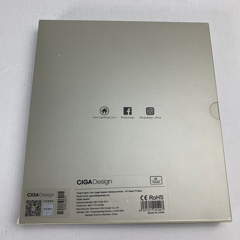 【中古品】【メンズ】  CIGA DESIGN 自動巻腕時計  シガ デザイン 197-250224-st-06-fuz カラー：スケルトン 万代Net店