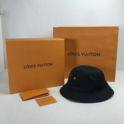 【中古美品】【メンズ/レディース】 LOUIS VUITTON ルイ・ヴィトン M77851 シャポーモノグラム エッセンシャル バケットハット リバーシブル モノグラム 帽子 179-250213-mh-04-fuz カラー：ブラック パープル 万代Net店