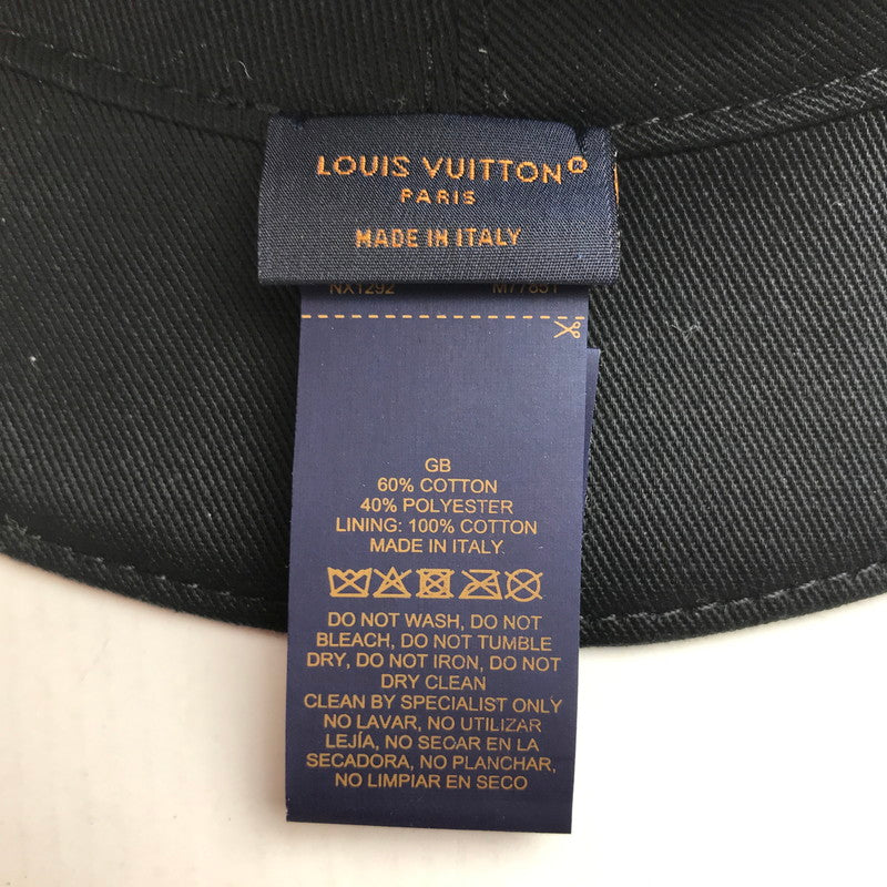 【中古美品】【メンズ/レディース】 LOUIS VUITTON ルイ・ヴィトン M77851 シャポーモノグラム エッセンシャル バケットハット リバーシブル モノグラム 帽子 179-250213-mh-04-fuz カラー：ブラック パープル 万代Net店