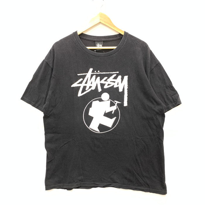 【中古品】【メンズ】 STUSSY ステューシー 半袖Tシャツ カットソー トップス ブランド 古着 142-250216-gm-03-fuz サイズ：L カラー：ブラック 万代Net店