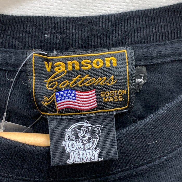 【中古品】【メンズ】 VANSON バンソン 半袖Tシャツ カットソー トップス ブランド 古着 145-250215-gm-15-fuz サイズ：L カラー：ブラック 万代Net店