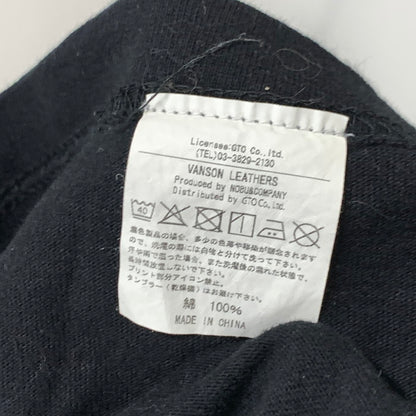 【中古品】【メンズ】 VANSON バンソン 半袖Tシャツ カットソー トップス ブランド 古着 145-250215-gm-15-fuz サイズ：L カラー：ブラック 万代Net店