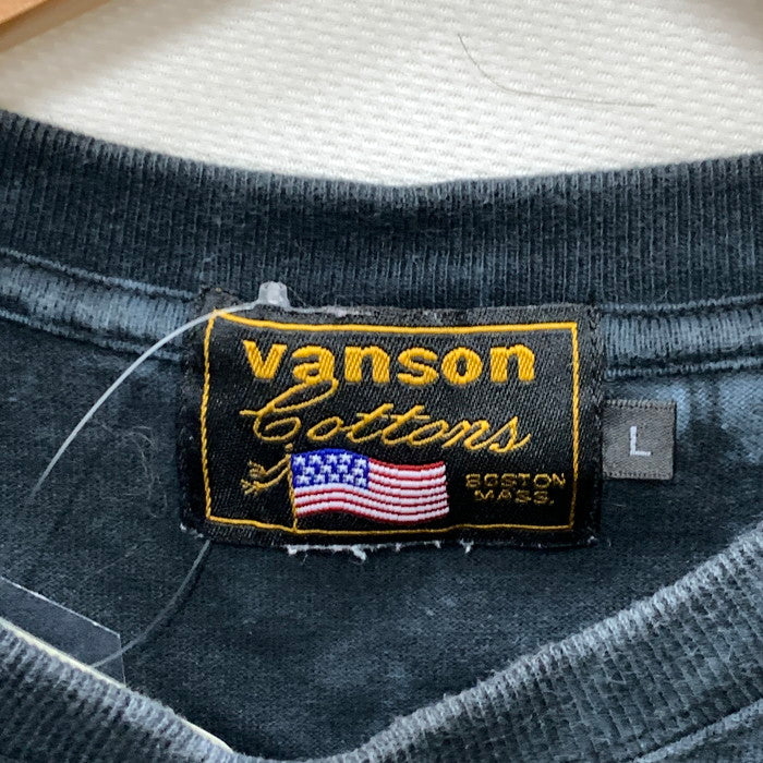 【中古品】【メンズ】 VANSON バンソン 半袖Tシャツ カットソー トップス ブランド 古着 145-250215-gm-16-fuz サイズ：L カラー：ブルー 万代Net店