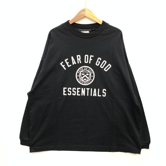 【中古品】【メンズ】 ESSENTIALS JERSEY LONG SLEEVE TEE 長袖Tシャツ カットソー トップス ブランド 古着 142-250222-gm-03-fuz サイズ：M カラー：ブラック 万代Net店