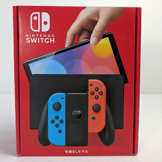 【中古美品】 未使用 Nintendo Switch 有機ELモデル Joy-Con ネオンブルー/ネオンレッド ニンテンドースイッチ ゲーム機本体 034-250224-vt-03-fuz 万代Net店