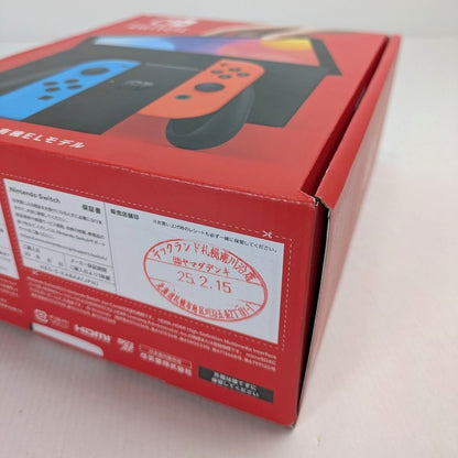 【中古美品】 未使用 Nintendo Switch 有機ELモデル Joy-Con ネオンブルー/ネオンレッド ニンテンドースイッチ ゲーム機本体 034-250224-vt-03-fuz 万代Net店