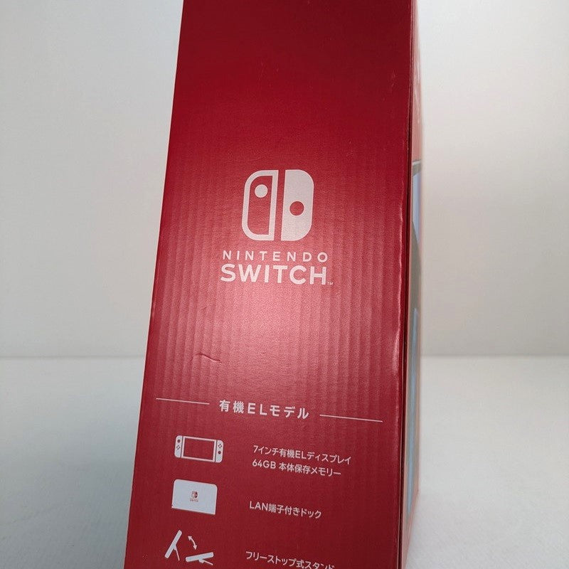 【中古美品】 未使用 Nintendo Switch 有機ELモデル Joy-Con ネオンブルー/ネオンレッド ニンテンドースイッチ ゲーム機本体 034-250224-vt-03-fuz 万代Net店