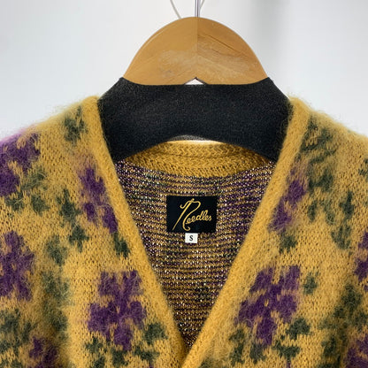 【中古品】【メンズ】  NEEDLES NS282 FLOWER MOHAIR CARDIGAN ニードルス 140-250216-st-04-fuz サイズ：S カラー：マスタード 万代Net店