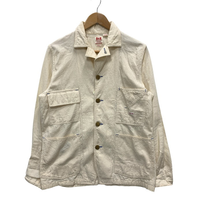 【中古品】【メンズ】 BALANCE+HARMONY カバーオールジャケット アウター ブランド 古着 145-250323-gm-10-fuz サイズ：M カラー：ホワイト 万代Net店