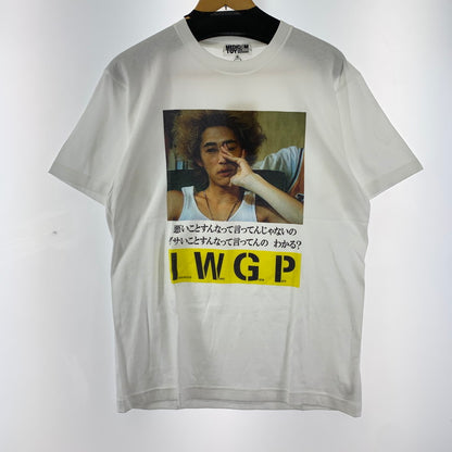 【中古美品】【メンズ】 MLE×I.W.G.P KING PHOTO MESSAGE TEE 半袖Tシャツ カットソー トップス ブランド 古着 142-250222-gm-24-fuz サイズ：M カラー：ホワイト 万代Net店