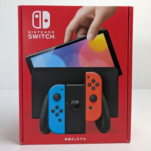 【中古美品】 未使用 Nintendo Switch 有機ELモデル Joy-Con ネオンブルー/ネオンレッド ニンテンドースイッチ ゲーム機本体 034-250224-vt-02-fuz 万代Net店