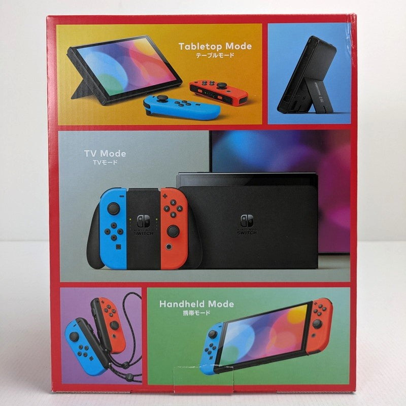 【中古美品】 未使用 Nintendo Switch 有機ELモデル Joy-Con ネオンブルー/ネオンレッド ニンテンドースイッチ ゲーム機本体 034-250224-vt-02-fuz 万代Net店