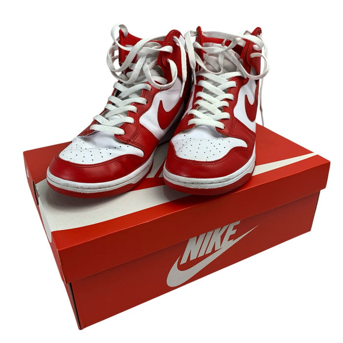 【中古品】【メンズ】 NIKE ナイキ DD1399-106 DUNK HI RETRO CHAMPIONSHIP ダンク ハイ シューズ 靴 スニーカー 160-250223-gm-20-fuz サイズ：29cm カラー：ホワイト レッド 万代Net店