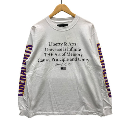 【中古美品】【メンズ】 LIBERAL ARTS 長袖Tシャツ カットソー トップス ブランド 古着 142-250302-gm-11-fuz サイズ：M カラー：ホワイト 万代Net店