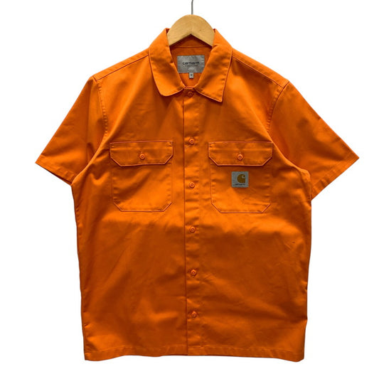 【中古品】【メンズ】 Carhartt カーハート 半袖ワークシャツ トップス ブランド 古着 145-250222-gm-13-fuz サイズ：M カラー：オレンジ 万代Net店