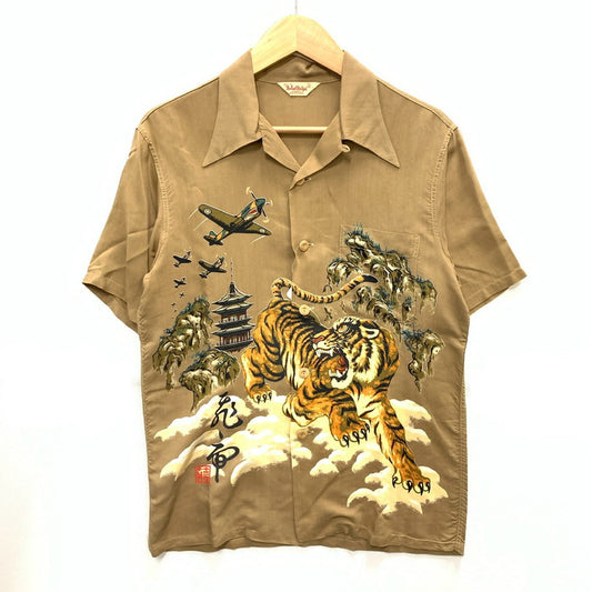 【中古品】【メンズ】 The REAL McCOY'S ザリアルマッコイズ 空襲逃虎 HAWAIIAN SHIRT ハワイアンシャツ アロハ トップス ブランド 古着 145-250222-gm-39-fuz サイズ：S カラー：ブラウン 万代Net店