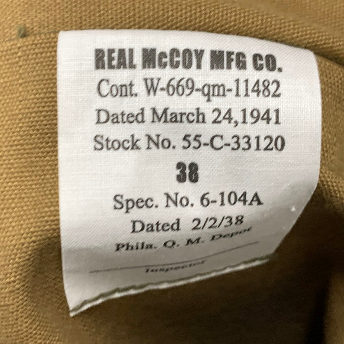 【中古品】【メンズ】 THE REAL MCCOY’S 6510082 COAT MACKINAW OD コート ジャケット アウター ブランド 古着 145-250222-gm-31-fuz サイズ：38 カラー：ベージュ 万代Net店