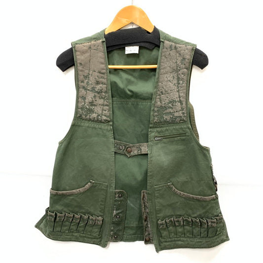 【現状渡し品】【メンズ】 LESQUIMAU ~80s フランス製 HUNTING VEST ハンティングベスト トップス ブランド 古着 145-250223-gm-11-fuz サイズ：44 カラー：カーキ 万代Net店