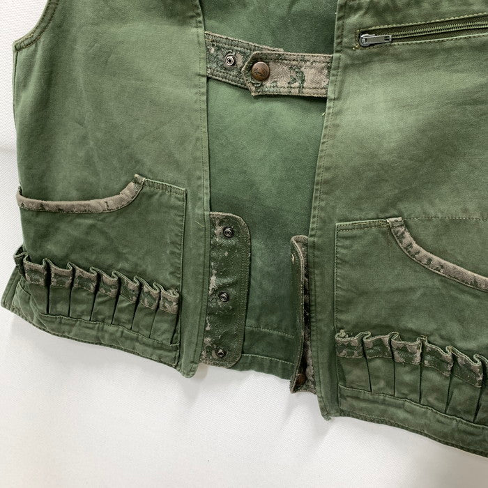 【現状渡し品】【メンズ】 LESQUIMAU ~80s フランス製 HUNTING VEST ハンティングベスト トップス ブランド 古着 145-250223-gm-11-fuz サイズ：44 カラー：カーキ 万代Net店