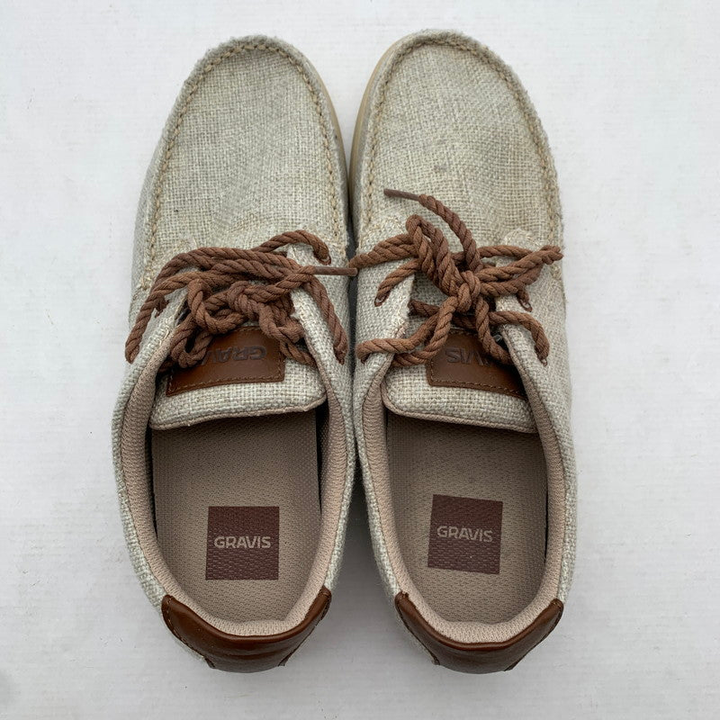 【中古品】【メンズ】 GRAVIS グラビス デッキシューズ ベージュ SIZE:26cm SKIPPER スキッパー スニーカー 靴 ※汚れあり 163-260811-io-62-fuzh カラー：Beige 万代Net店
