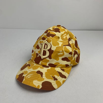 【中古品】【メンズ】  A BATHING APE キャップ 帽子  アベイシングエイプ 185-250225-st-10-fuz サイズ：M カラー：イエロー 万代Net店