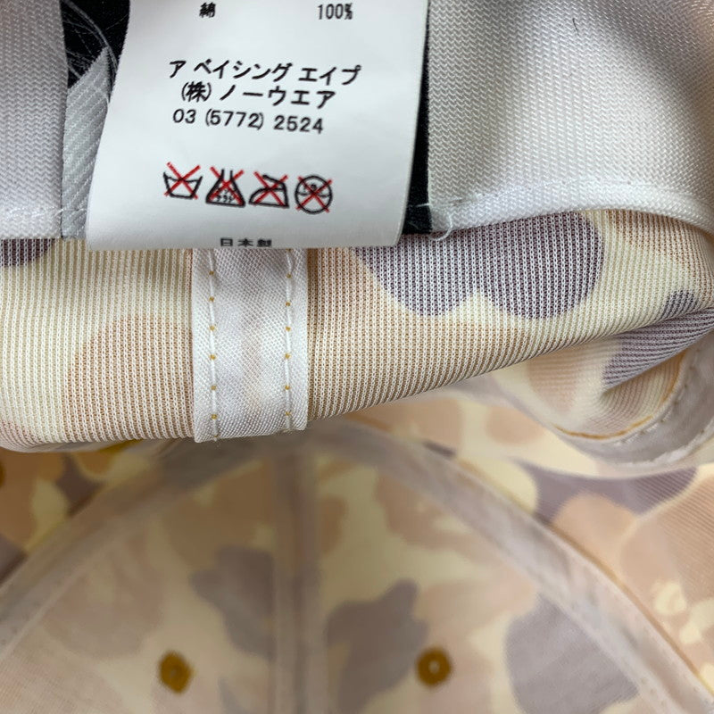 【中古品】【メンズ】  A BATHING APE キャップ 帽子  アベイシングエイプ 185-250225-st-10-fuz サイズ：M カラー：イエロー 万代Net店