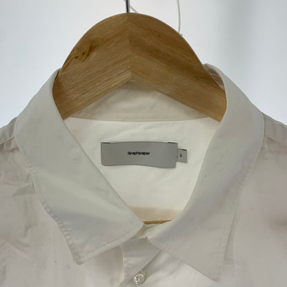 【中古品】【メンズ】  GRAPHPAPER GM231-50228B L S REGULAR COLLAR SHIRT グラフペーパー 140-250225-st-06-fuz サイズ：3 カラー：ホワイト 万代Net店