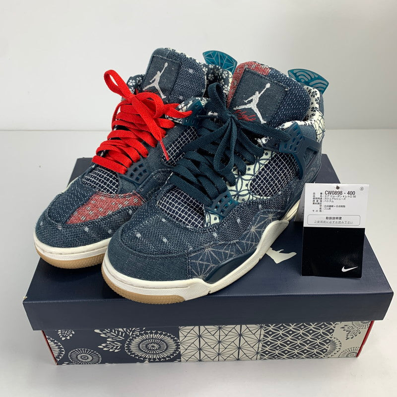 【中古品】【メンズ】  NIKE CW0898-400 AIR JORDAN 4 RETRO SE"SASHIKO" スニーカー 靴 ナイキ 160-250227-st-16-fuz サイズ：27.0cm カラー：インディゴ 万代Net店