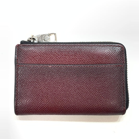 【中古品】【レディース】 COACH コーチ レザーコインケース 財布 ウォレット 181-250302-gm-35-fuz カラー：ワイン 万代Net店