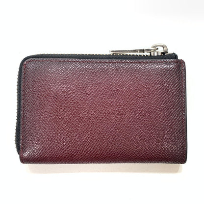 【中古品】【レディース】 COACH コーチ レザーコインケース 財布 ウォレット 181-250302-gm-35-fuz カラー：ワイン 万代Net店