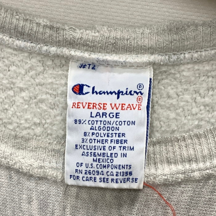 【中古品】【メンズ】 Champion チャンピオン 90s メキシコ製 REVERSE WEAVE SWEAT リヴァースウィーブスウェット トップス ブランド 古着 145-250308-gm-16-fuz サイズ：L カラー：グレー 万代Net店