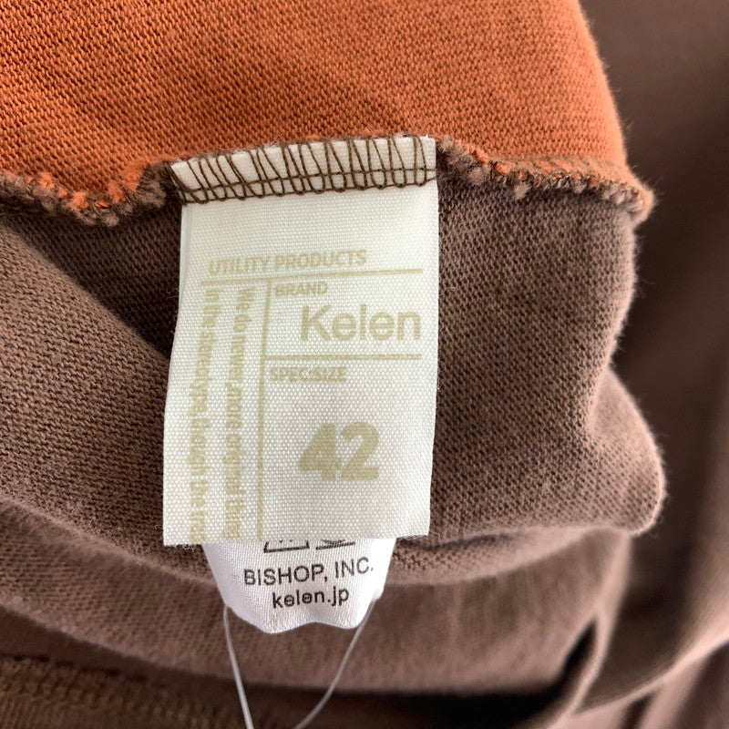 【中古品】【レディース】 KALEN ケレン 2WAY TEE 長袖Tシャツ ロンT BEIGE ORANGE SIZE:42 170-260701-io-02-fuzh 万代Net店