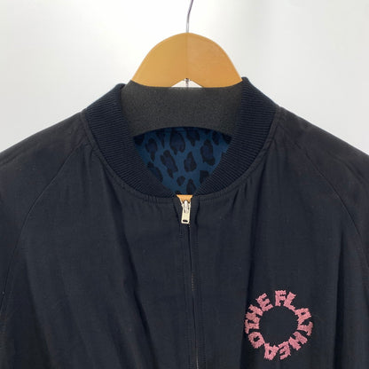 【中古品】【メンズ】 THE FLAT HEAD フラットヘッド レーヨンツイルジャケット スカジャン ドラゴン刺繍 裏地レオパード柄 145-250310-nm-02-fuz サイズ：40 カラー：ブラック 万代Net店
