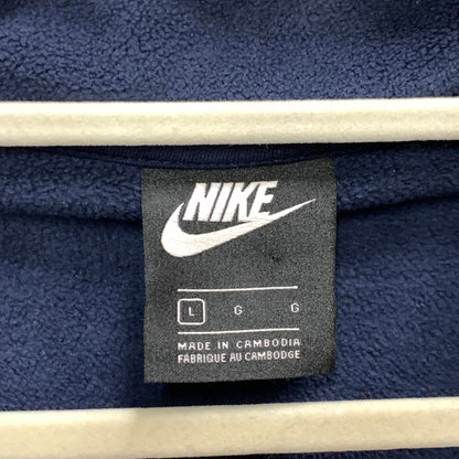 【中古品】【メンズ】 NIKE ナイキ ハーフジップフリースジャケット アウター ブランド 古着 148-250320-gm-22-fuz サイズ：L カラー：ネイビー 万代Net店